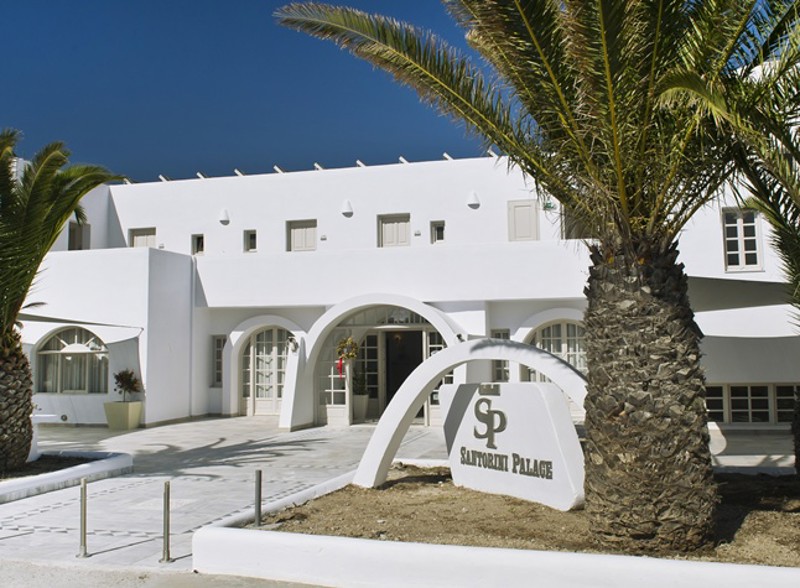Entrance, Santorini Palace Hotel, Firostefani, Santorini, Greece