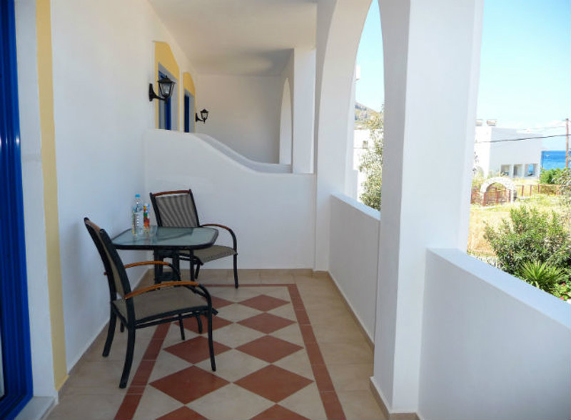 Balcony of Irinoula Studios in Tilos