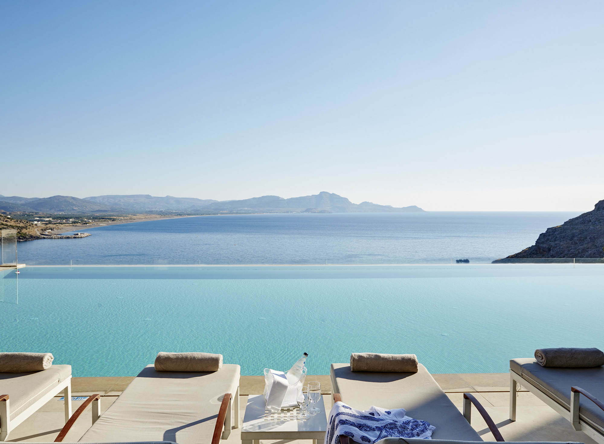 Infinity pool at Lindos Blu Luxury Hotel and Suites