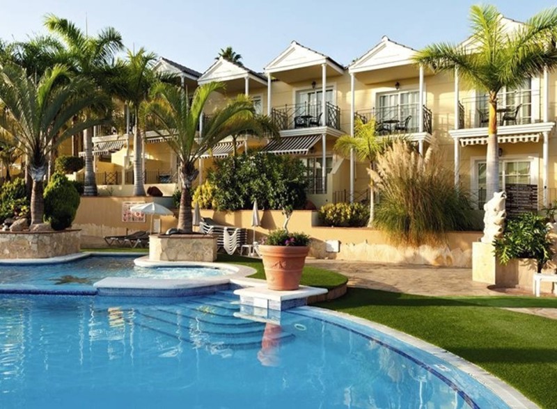 Pool view at Gran Oasis Resort in Playa de las Americas, Tenerife, Canary Islands
