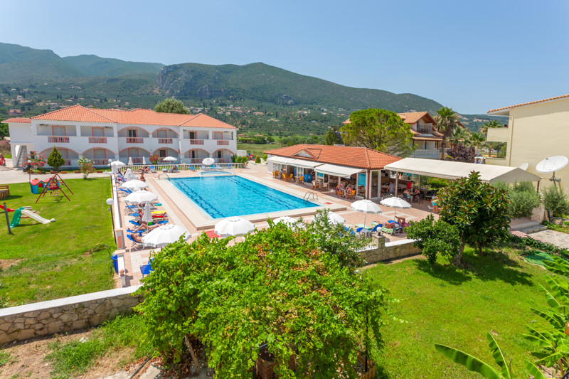 Overview of Akis Studios, Alyces, Zante, Greece