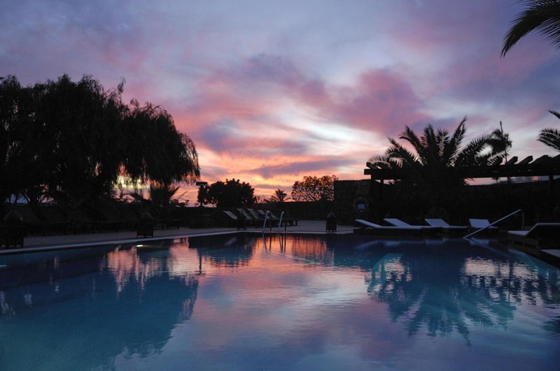 Villa Vik. Outdoor Pool Evening. Playa Del Cable. Lanzorote