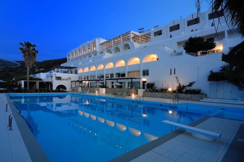 Istron Bay Hotel, Outdoor Pool By Night