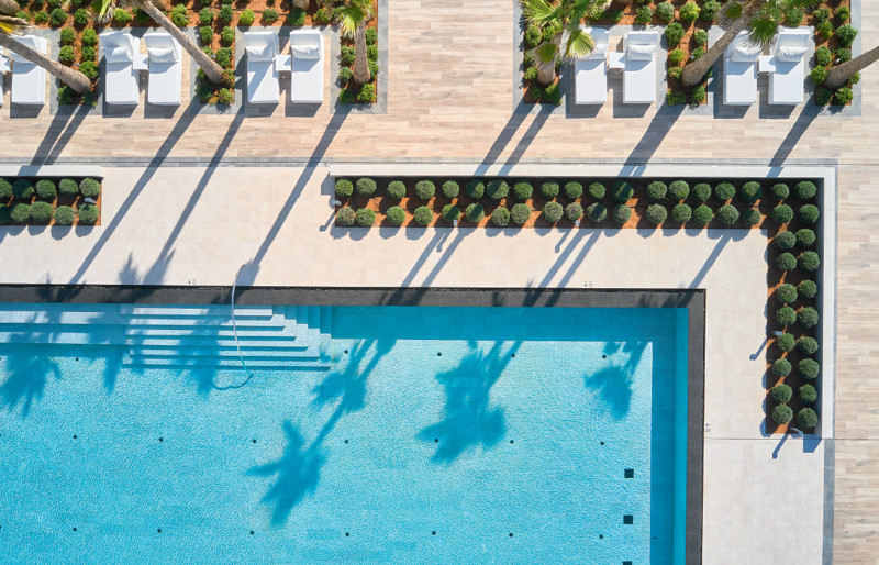 Grecotel White Palace Big Blue Pool Under The Palm Trees