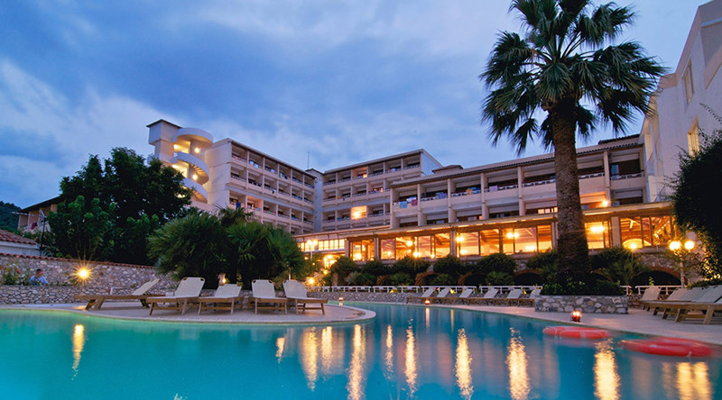 Pool view at Esperides Hotel, Skiathos, Achladies