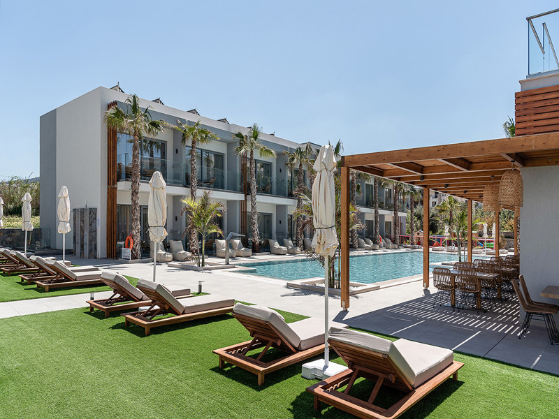 3rd Swimming pool sunbathing area At Magda Hotel Club in Crete