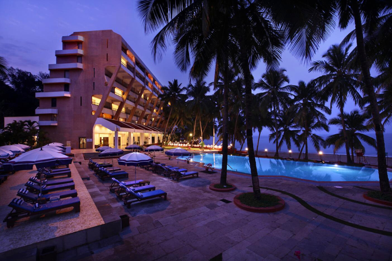Night view of Bogmallo Beach Resort, South Goa