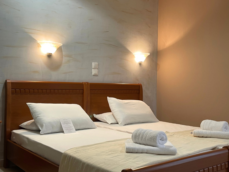 Classic double's bed at Apollon Palace