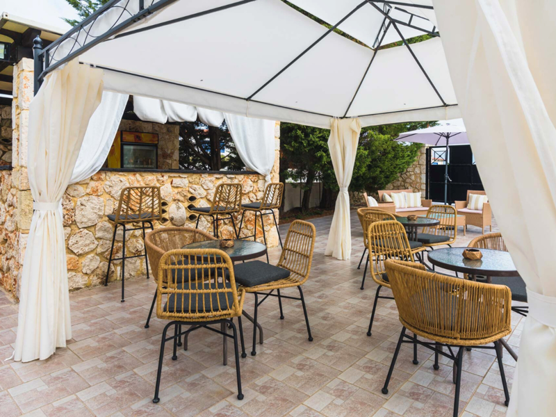 Pool bar's terrace at Apollon Palace