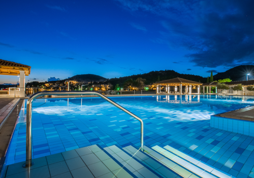 Night Time View of Swimming Pool at Admiral Grand Hotel