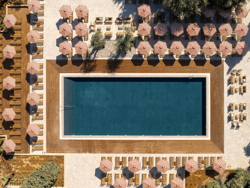 Aerial View of Swimming Pool at Cooks Club