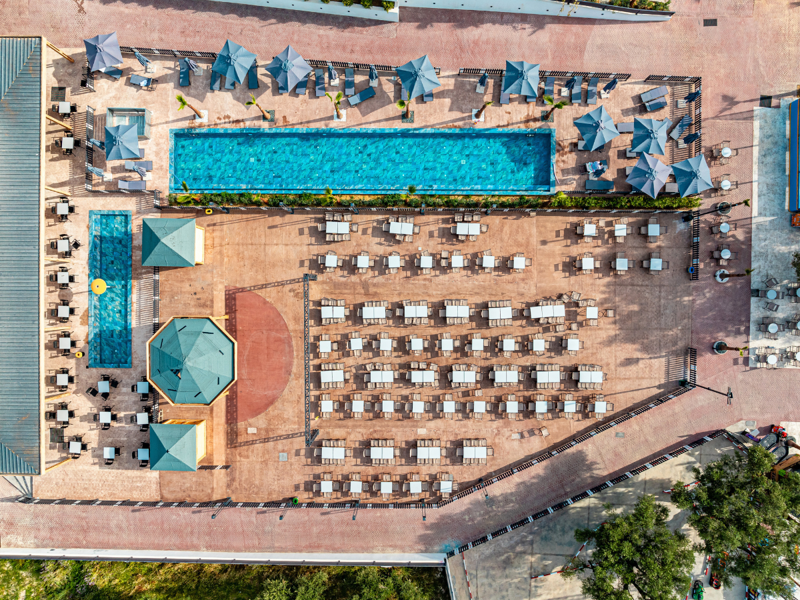 Aerial View of Swimming Pools at Caretta Paradise