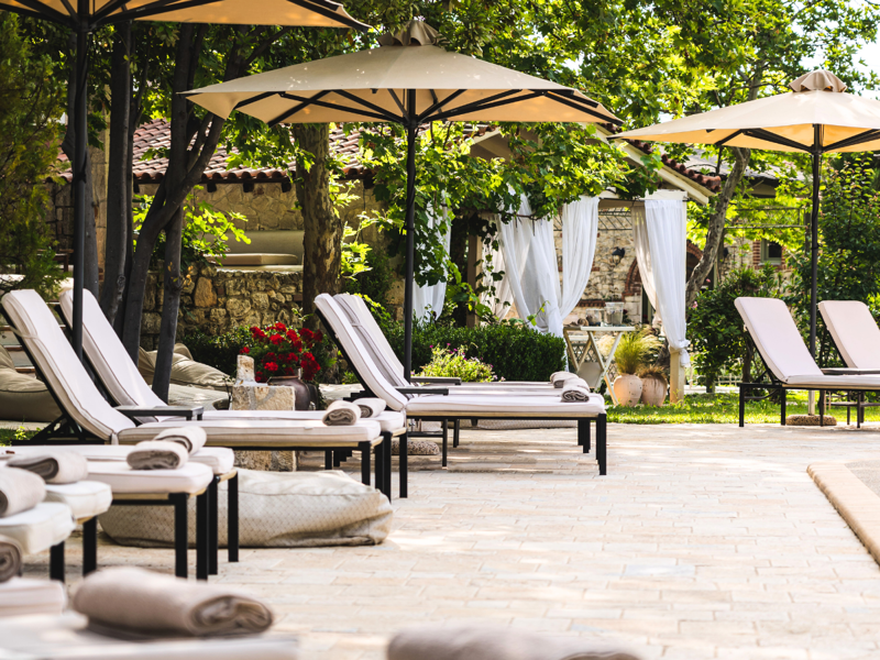 Sunbed Area at Petrino Eco Village