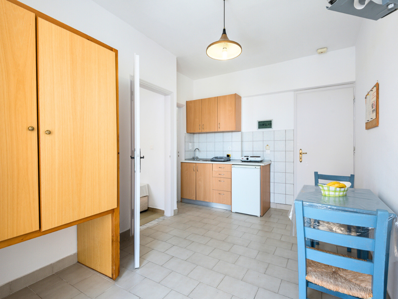 One Bedroom Apartment Kitchen at Kardamena Holiday Apartments
