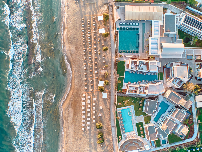 Aerial View of Paralos Kosta Alímia and Beach