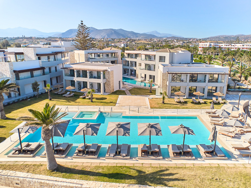 Aerial View of Pool at Paralos Kosta Alímia