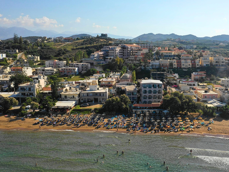 Aerial View of Galini Sea View and Beach