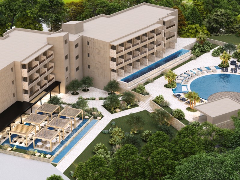 Aerial View of Cabu Hotel